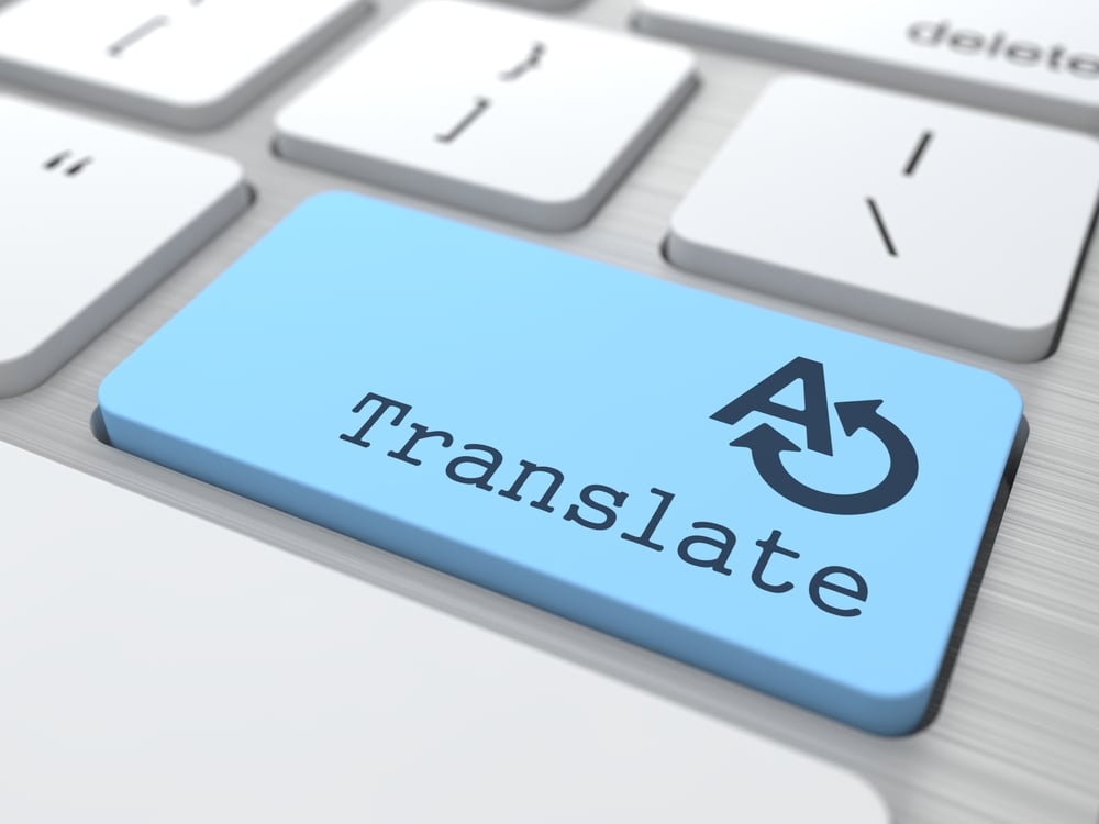 Translating Concept. Translate Button on Modern Computer Keyboard.-1